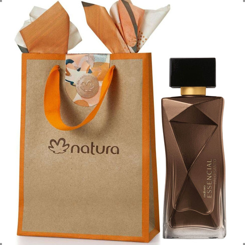 Presente Perfume Natura Essencial Palo Santo Deo Parfum Feminino 100ml Fragrância Amadeirado Intenso Elegante E Sofisticado Com Sacola Exclusiva