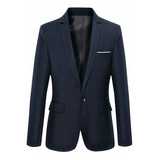 Saco Blazer Negro, Casual Hombre Moda, Confort Fit