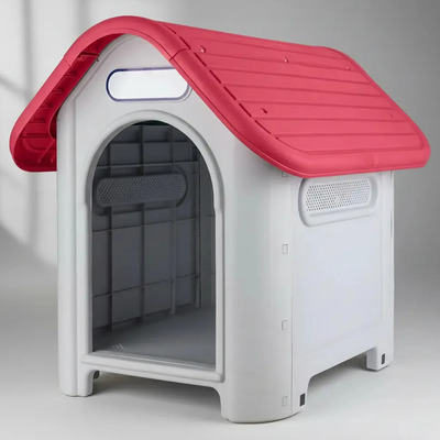 Casita Perro Chico Mediano Plástico Térmica Razas Pequeñas Color Rojo Esflo 11106 | Meses sin interés