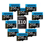 Kit 10 Tarjetas Memoria Sd 256gb Adata Memoria Adaptador Sd