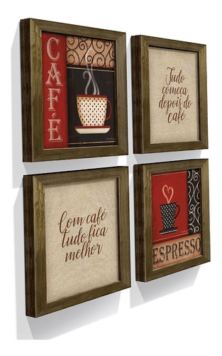 Quadro Decorativo Cozinha Expresso Café Padaria Copa Kit