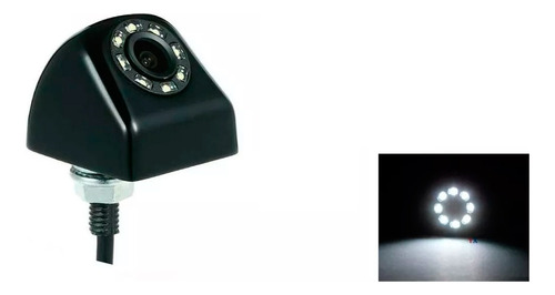 Camara De Reversa Con 8 Leds Curva Rca Metalica 