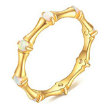 Anillos De Promesa - 18k Gold Plated Sterling Silver Simulat