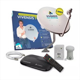 Kit Receptor Digital Vx10 Vivensis - Antena Lnbf Ku Cabo