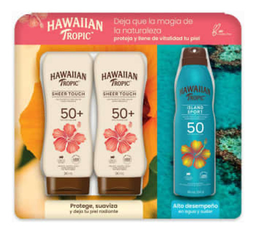 Bloqueador Protector Solar Hawaiian Tropic  3 Pzs