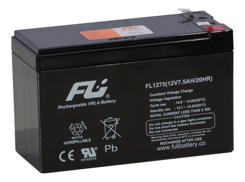 Batería 12v 7.5ah Nueva Para Ups Fulibattery Fl1275gs 