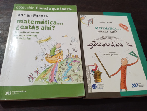 Lote X 2 Libros Adrian Paenza. Matemática ¿estás Ahí? Olivos