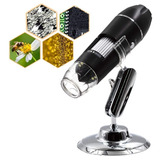 Microscopio Usb 1600x Zoom Celular Aumento Capilar 8 Leds