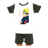 Pijama Infantil Naruto Boruto  Anime Short Bermuda Unissex
