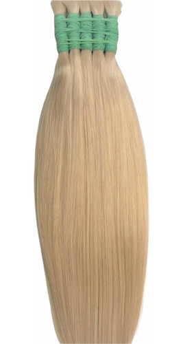 Cabelo Humano Loiro Mega Hair Cor 10 - 70cm Com 100 Gr