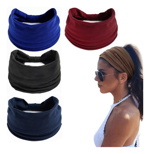 4pcs Bandas Para Cabello Cabeza Diademas Deportiva Elásticas