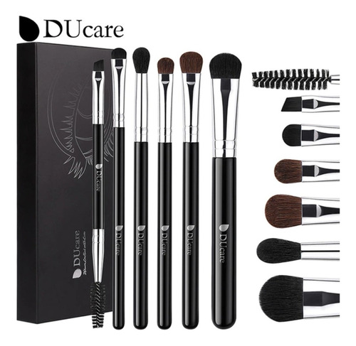 Brochas Ducare Para Sombras 6 Pza Para Uso Profesional Color Negro