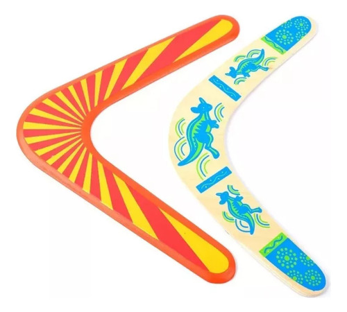 Juguete Volador Boomerang De Madera En Forma De V  2pcs