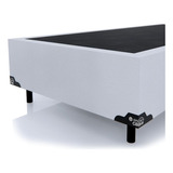 Cama Box Solteiro - Couro Branco