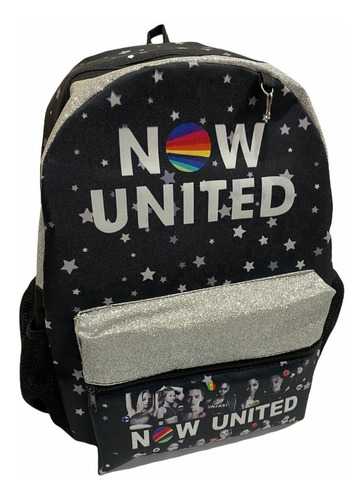 Mochila Now United Infantil Escolar Costa Glitter Envio Hoje