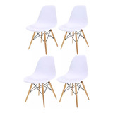 Kit 4 Sillas Magnux Charles Eames Madera - Eiffel