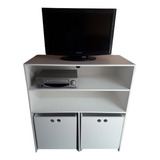 Mesa Para Tv Multimedia Con Cubos Organizadores 