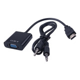 Convertidor Hdmi A Vga Con Cable Aux