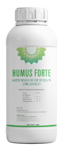 Humus Líquido De Lombriz Mejorado Humus Forte 1lt
