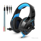 Fone Gamer Headset Profissional Onikuma Celular P2 Pc Ps4 K1 Cor Black/blue