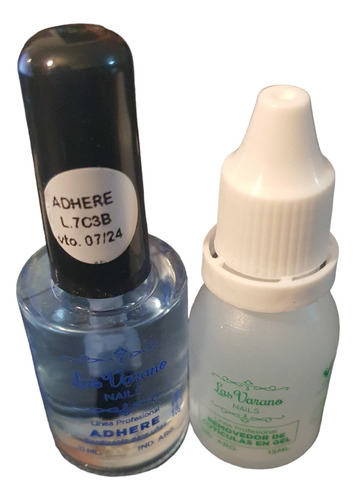 Kit De 1 Adhere 11ml Y 1 Removedor De Cuticulas En Gel 15ml 