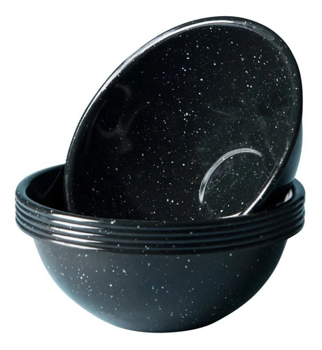 Set De Bowl Multiusos Mediano De Peltre, 6 Piezas Negro