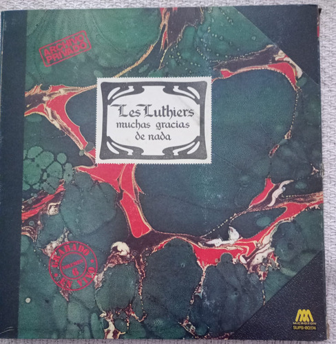 Vinilo Les Luthiers/ Muchas Gracias De Nada/ Exc. Estado