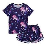 Qpancy Pajamas Para Niñas Unicornio Pjs