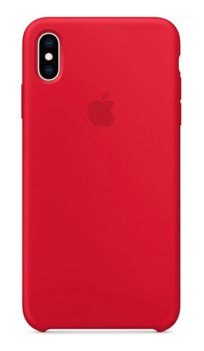 Funda Silicona Case Felpa Para iPhone XS Max Rojo 