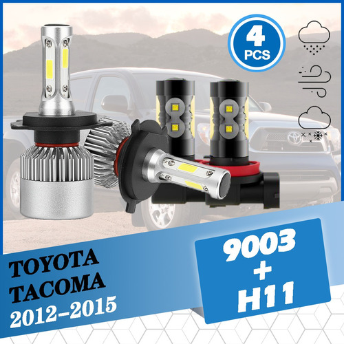 Kit De Faros Delanteros Led 9003 H11 Toyota Tacoma 2012-2015