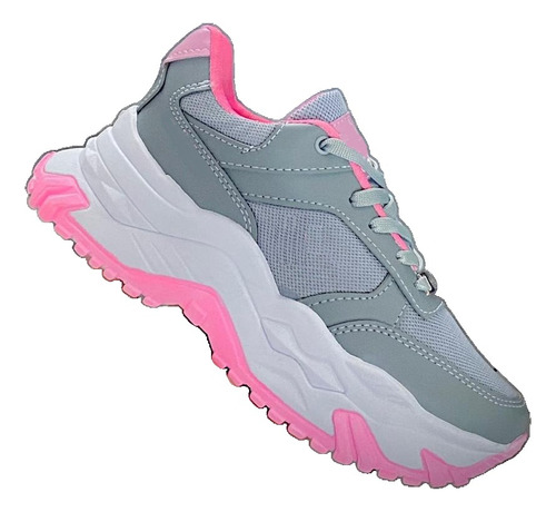 Zapatos Tenis  Bolichero Tipo Tractor Pm Para Dama Mujer