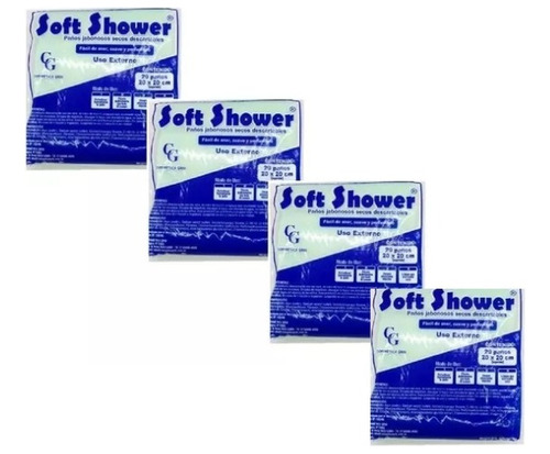 80 Paños Jabonosos Soft Shower Para Higiene Adultos