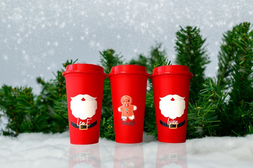 15 Vasos Cafeteros Navideños Personalizados Navidad