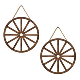 Rueda De Carreta De Madera De 2 Uds, Accesorios Decorativos