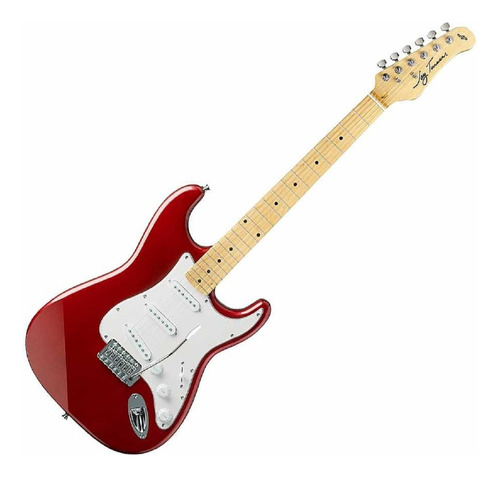 Guitarra Jay Turser Jt-300m-mrd Strato Clasica Maple Roja