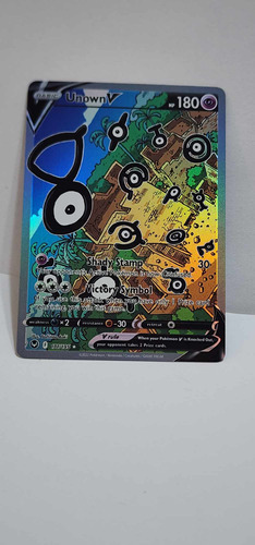 Tarjeta Carta Pokemon Go Legendario Letras Unown V Exhibidor