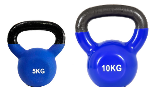 Set Combo Pesa Rusa Goma Vinílica 5 Y 10 Kg Para Ejercicio