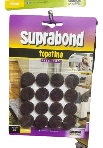 Topetina Suprabond Almohadilla P/ Puertas Pack X 32 Unidades