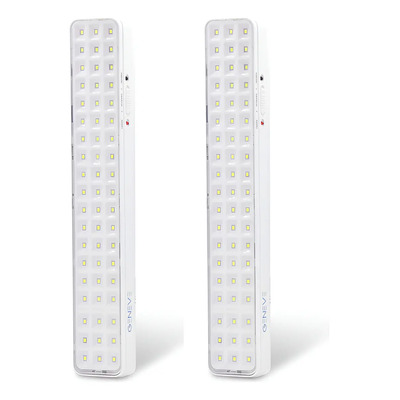 Pack 2 Luz Emergencia 60 Leds Bateria Recargable Blanca Color Blanco | MercadoLibre