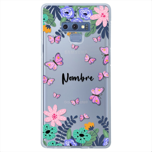 Funda Para Samsung Galaxy Mariposas Personalizada Con Nombre