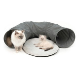 Túnel Interactivo Gatos Plegable Con Cama Vesper Tunnel 