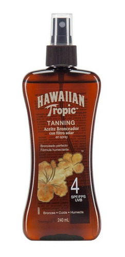 Hawaiian Tropic Aceite Bronceador Fps 4 X240ml 