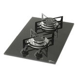 Cooktop Fogão Fischer 2q Gás Mesa Vidro Preto Bivolt