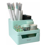 Organizador Escritorio Maquillaje Brw3 Cubiculos Y Cajon