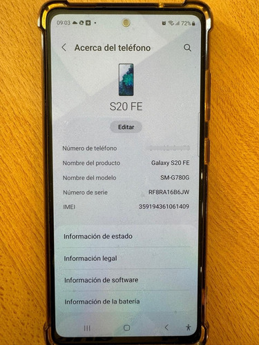 Samsung Galaxy S20 Fe 128 Gb  Azul 8 Gb Ram