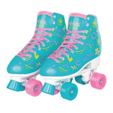 Patins Fenix 4 Rodas Roller Skate Ajustável Azul Fenix