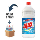 6 Pz Ajax Limpiador Amonia Líquido 1 L