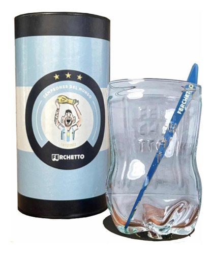 Ferchetto Vaso Fernet Bacha Vidrio 800 Ml Gift Tube Mundial