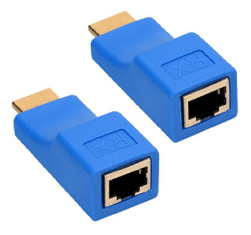 Extensor Hdmi 3d 30 Metros Via 1 Cabo De Rede Rj45 Cat5e/6