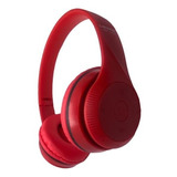 Fone De Ouvido Over Ear Bluetooth Grande Sem Fio Dobrável Cor Vermelho Cor Da Luz Sem Luz